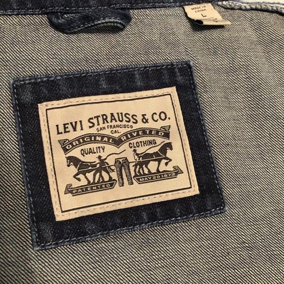 NWT Levi's Side Stripe Denim Jacket SZ L - Picture 6 of 7